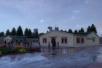 816 m² Prefabrik Okul